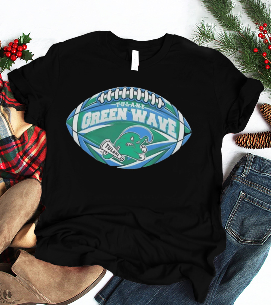 Tulane Green Wave Football NCAA Oval Tulane T-Shirt