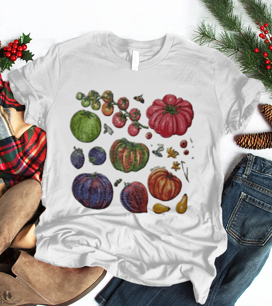 Claire Baldwin Liberty Heirloom Tomatoes Variety T-Shirt