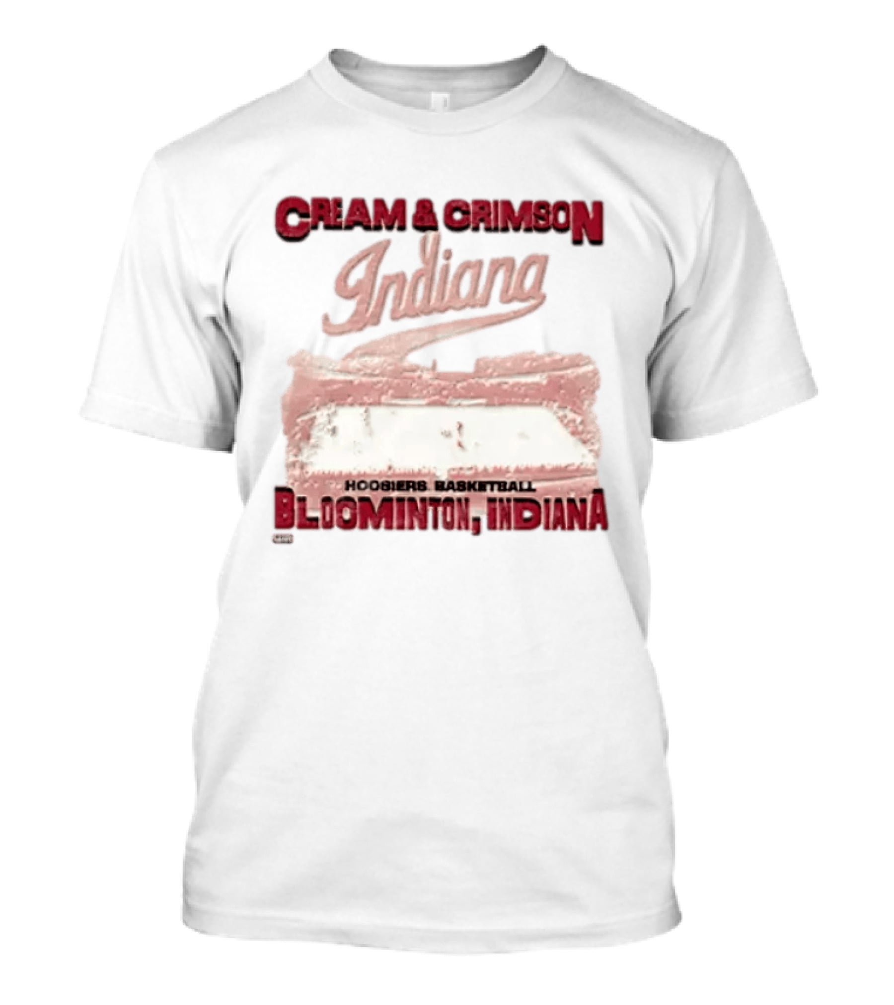 Cream & Crimson Indiana Hoosiers Basketball Bloomington Indiana T-Shirt