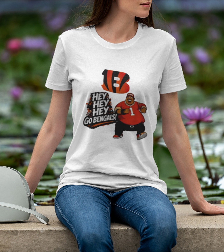 Ja Marr Chase Fat Albert Cincinnati Bengals Hey Hey Hey Go Bengals T-Shirt