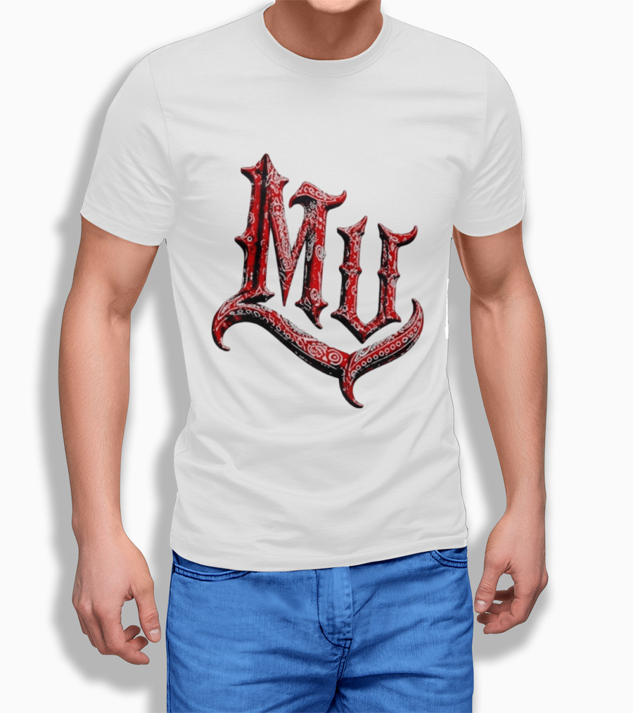 MU XXX Red Bandana Pattern Marinated Urbans T-Shirt