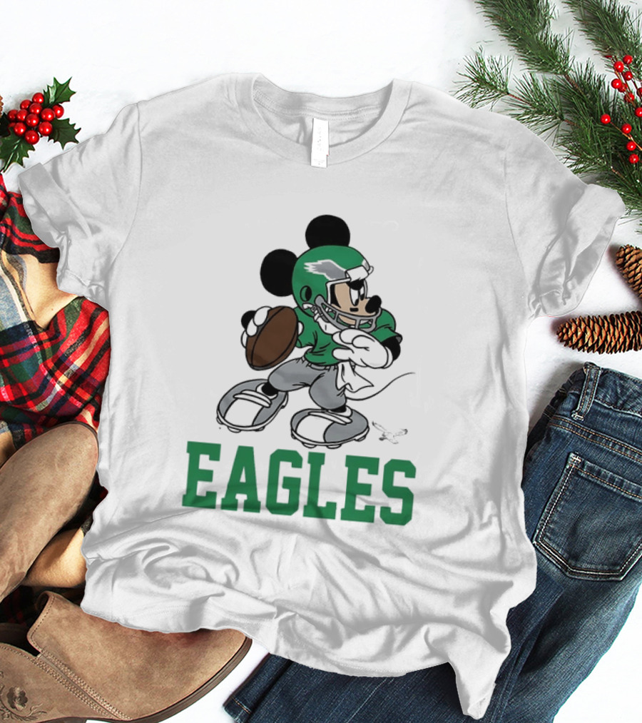 Philadelphia Eagles Mickey Mouse Football Player Eagles T-Shirt