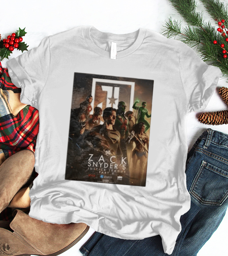 Zack Snyder's Justice League Part 2 DC Superheroes Movie Featuring Hero Lineup T-Shirt