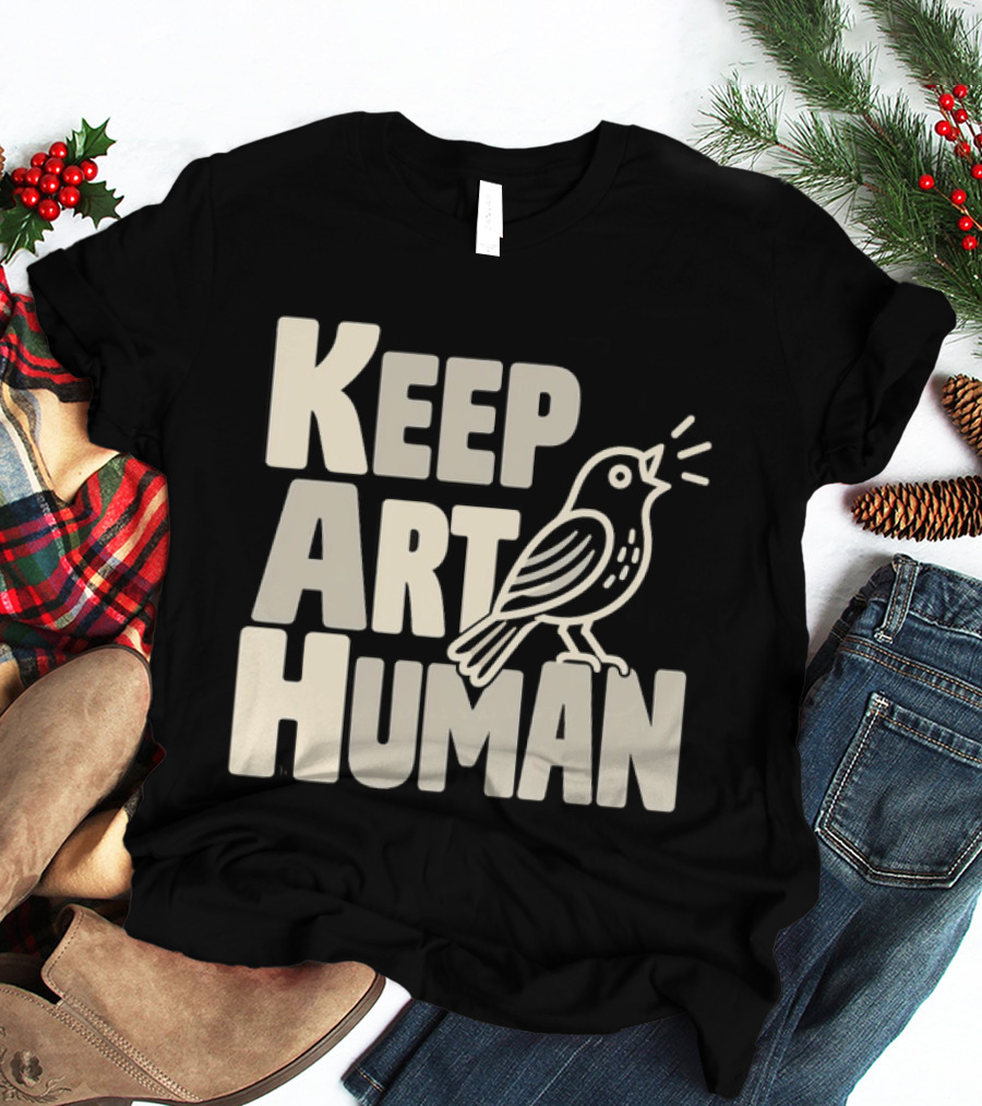 Keep Art Human Bird T-Shirt