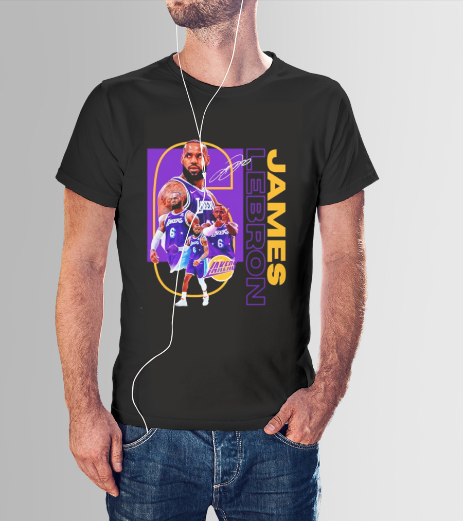 LeBron James Los Angeles Lakers 6 NBA Basketball T-Shirt