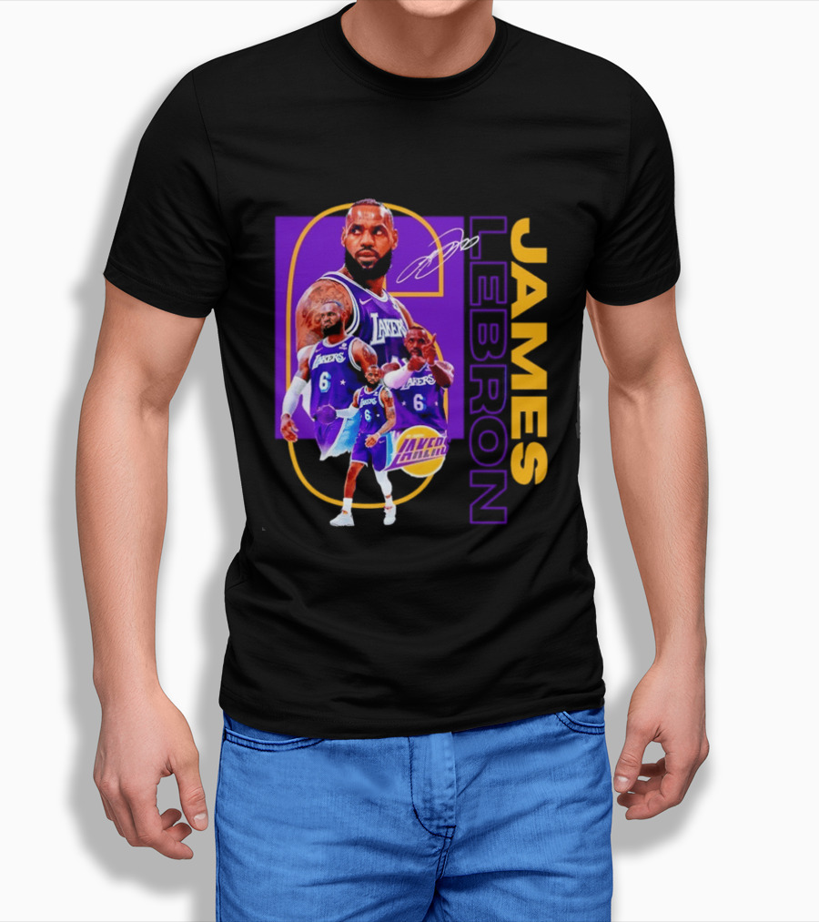 LeBron James Los Angeles Lakers 6 NBA Basketball T-Shirt
