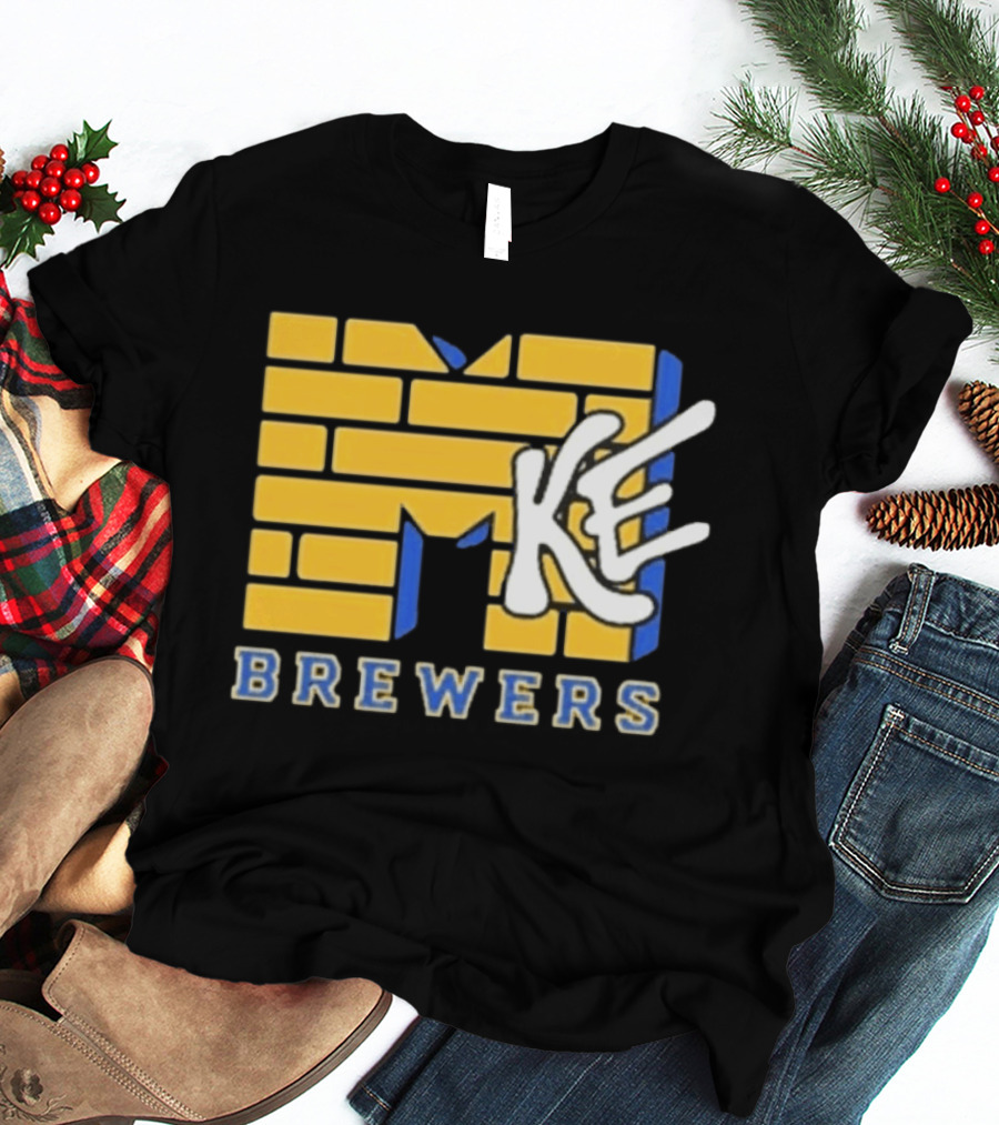 MKE Milwaukee Brewers MTV MLB Baseball T-Shirt