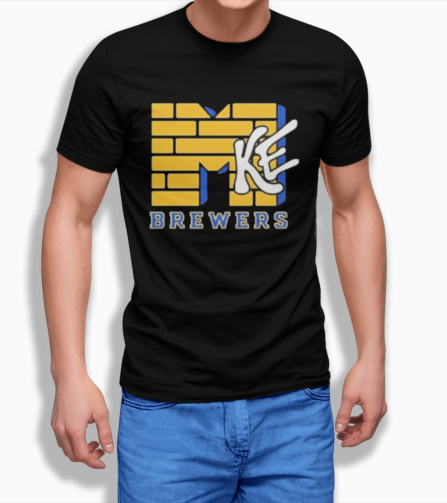 MKE Milwaukee Brewers MTV MLB Baseball T-Shirt