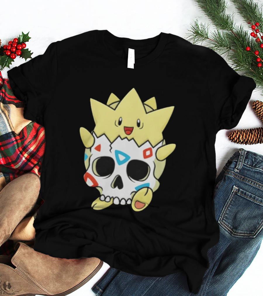 Togepi Skull Fusion Pokemon Anime Gaming Fan T-Shirt