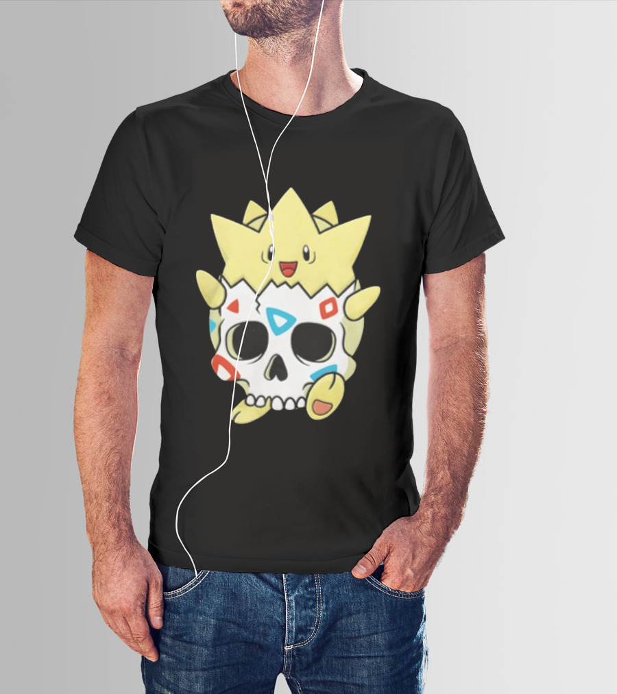 Togepi Skull Fusion Pokemon Anime Gaming Fan T-Shirt