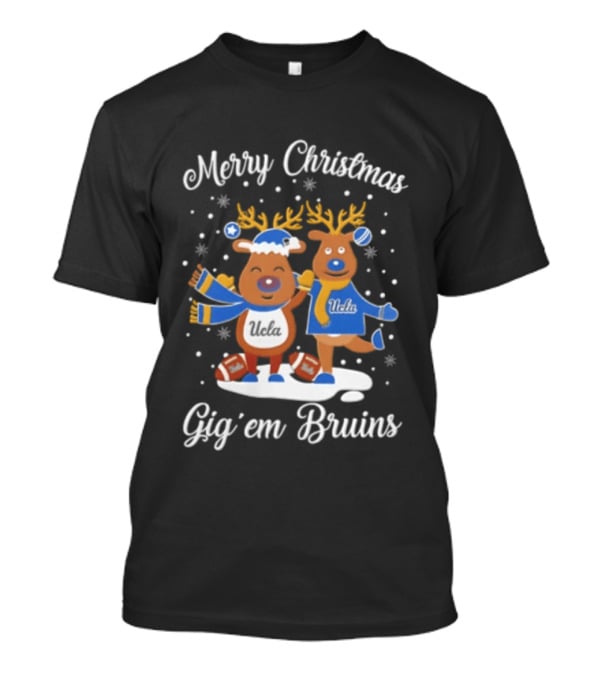 Merry Christmas UCLA Bruins Gig'em Reindeer Football Holiday 2026 T-Shirt