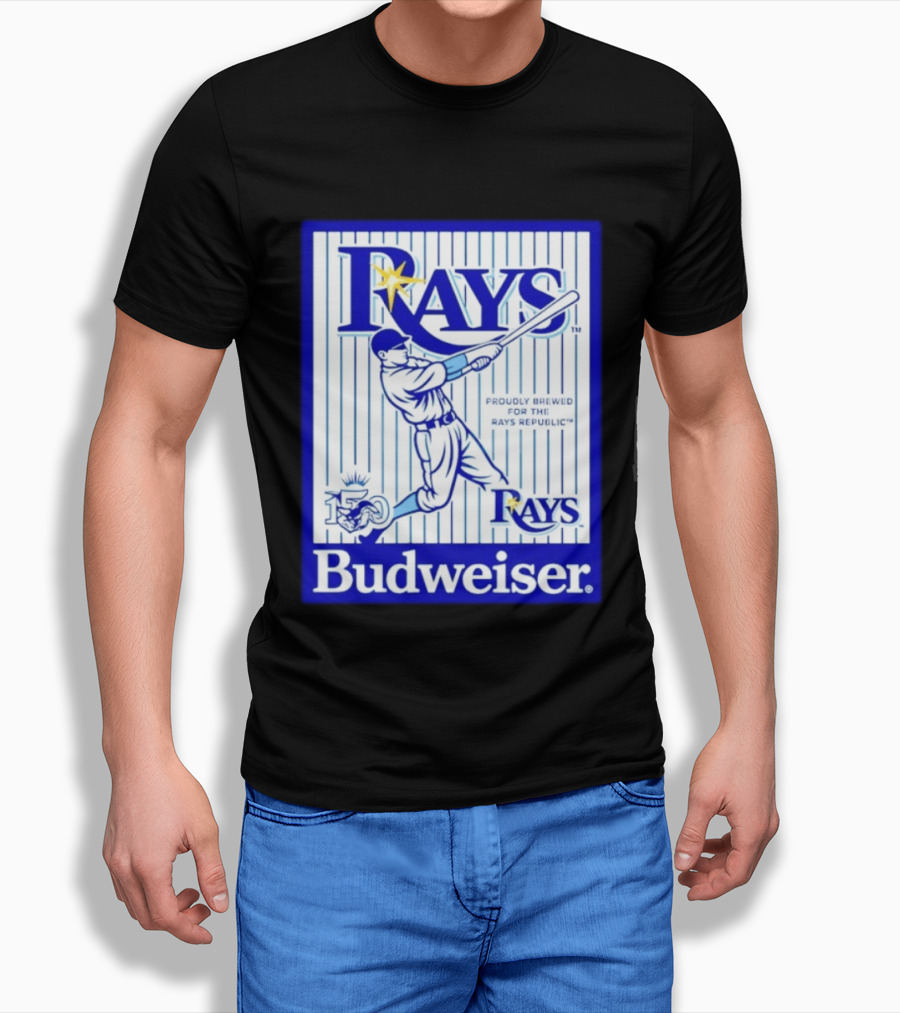 Rays Budweiser Proudly Brewed For The Rays Republic 150 Baseball Celebration T-Shirt