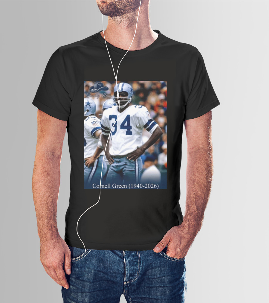 Cowboy Regs Cornell Green 1940 2026 Dallas Football Legend T-Shirt