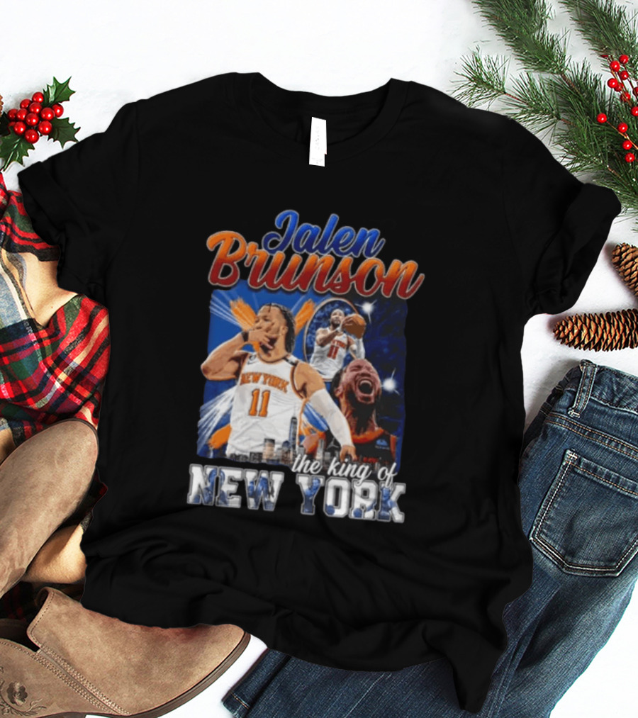 Jalen Brunson New York Knicks The King Of New York Basketball 11 T-Shirt
