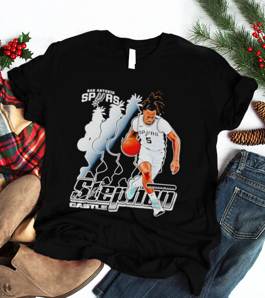 Stephon Castle Number 5 San Antonio Spurs T-Shirt