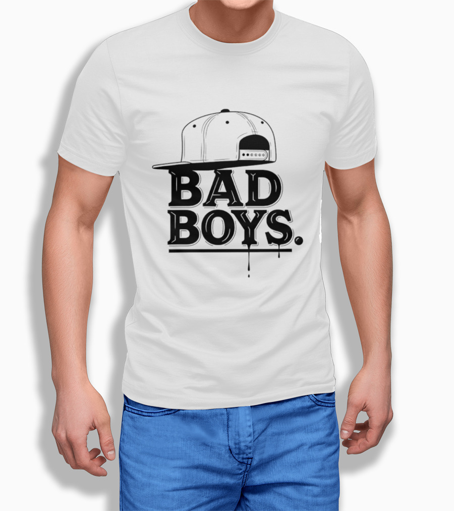 Bad Boys Hat Parental Advisory Explicit Content T-Shirt