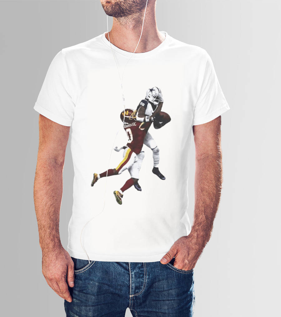 Benjamin St Juste Washington Commanders Defensive Play NFL Action T-Shirt
