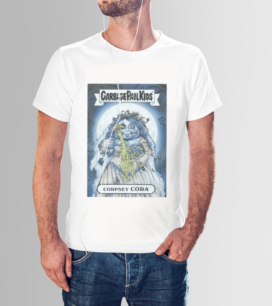 Garbage Pail Kids Corpsey Cora Trading Card Moonlight Scene T-Shirt