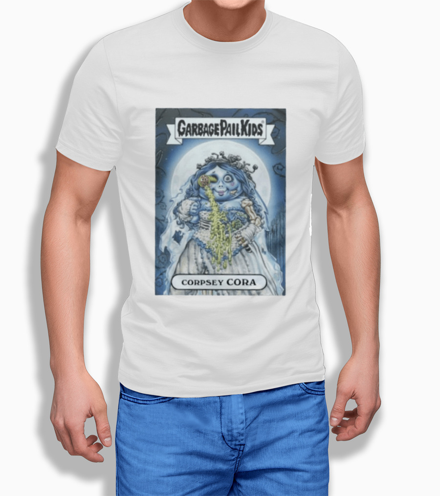 Garbage Pail Kids Corpsey Cora Trading Card Moonlight Scene T-Shirt