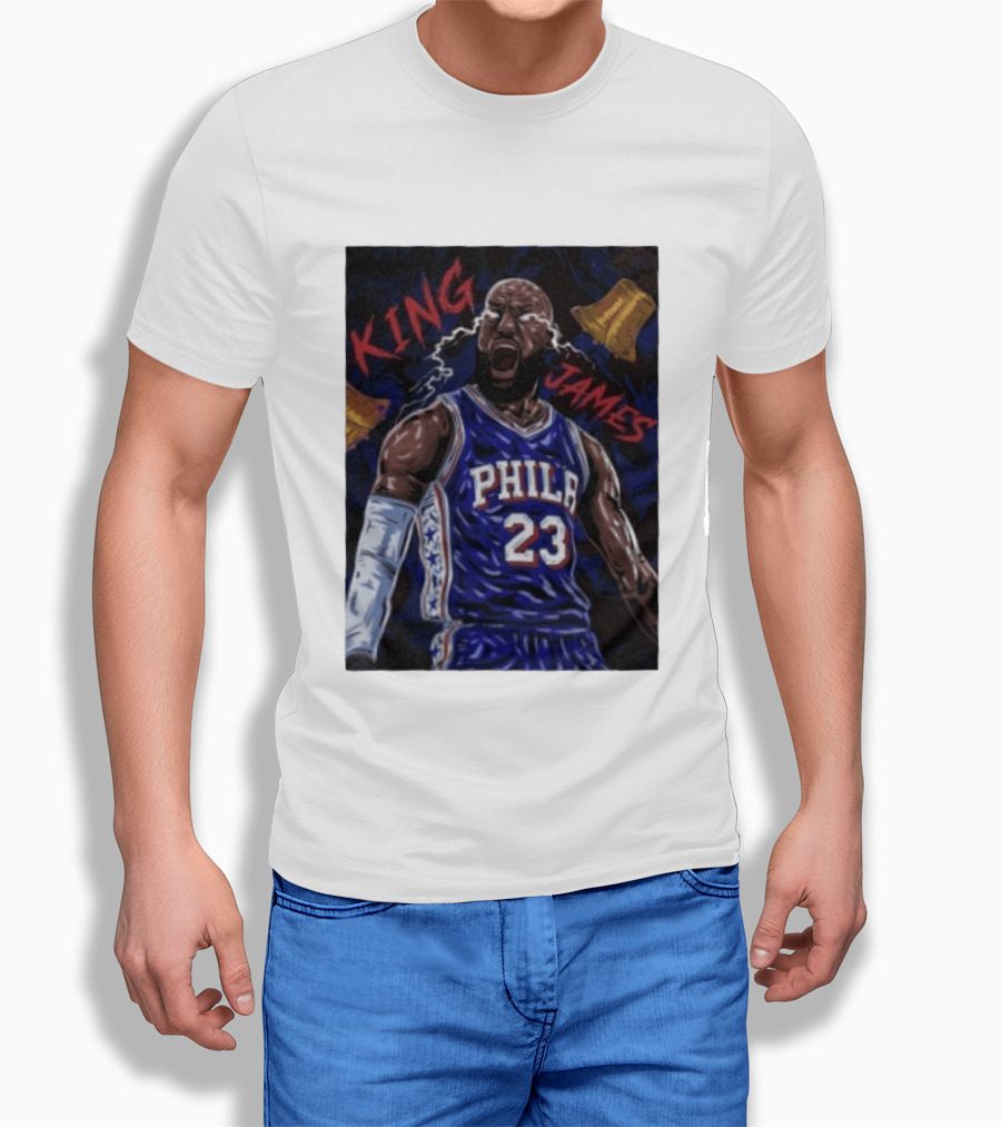 King James No 23 Phila Basketball Philadelphia 76ers T-Shirt