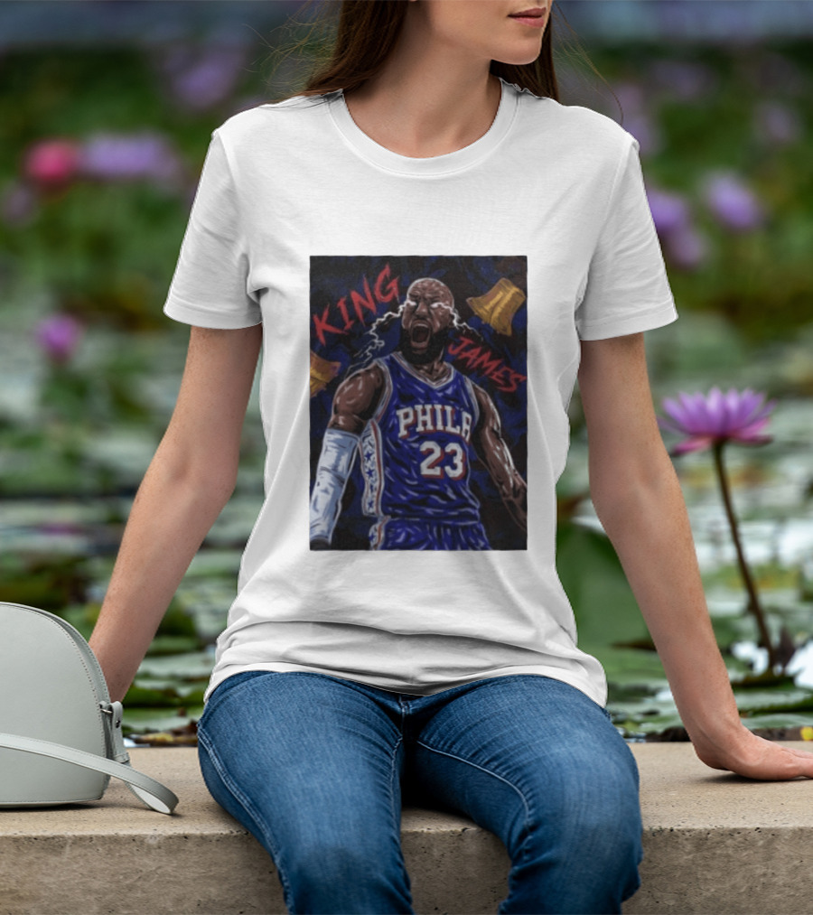 King James No 23 Phila Basketball Philadelphia 76ers T-Shirt