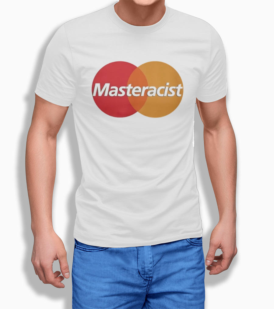 Masteracist Parody Branding With Overlapping Red And Orange Circles T-Shirt