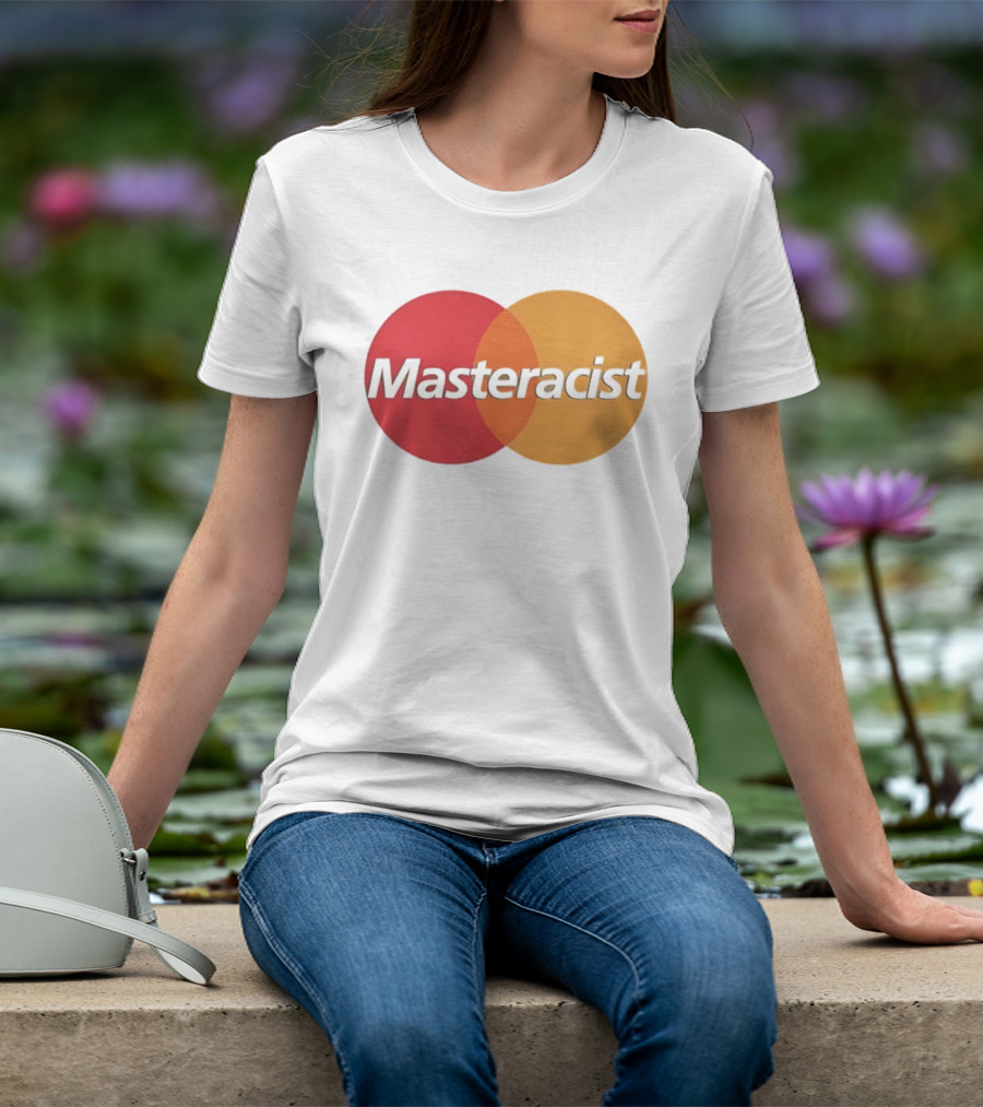 Masteracist Parody Branding With Overlapping Red And Orange Circles T-Shirt