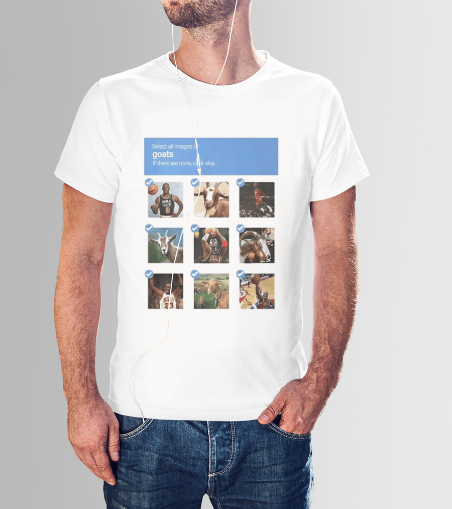 Michael Jordan Chicago Bulls Goat Meme Basketball Legend Select Goats T-Shirt