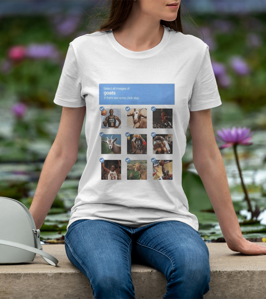 Michael Jordan Chicago Bulls Goat Meme Basketball Legend Select Goats T-Shirt