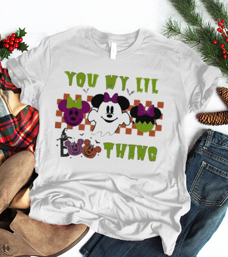 You My Lil Boo Thang Halloween Minnie Mouse Ghost Pumpkins T-Shirt