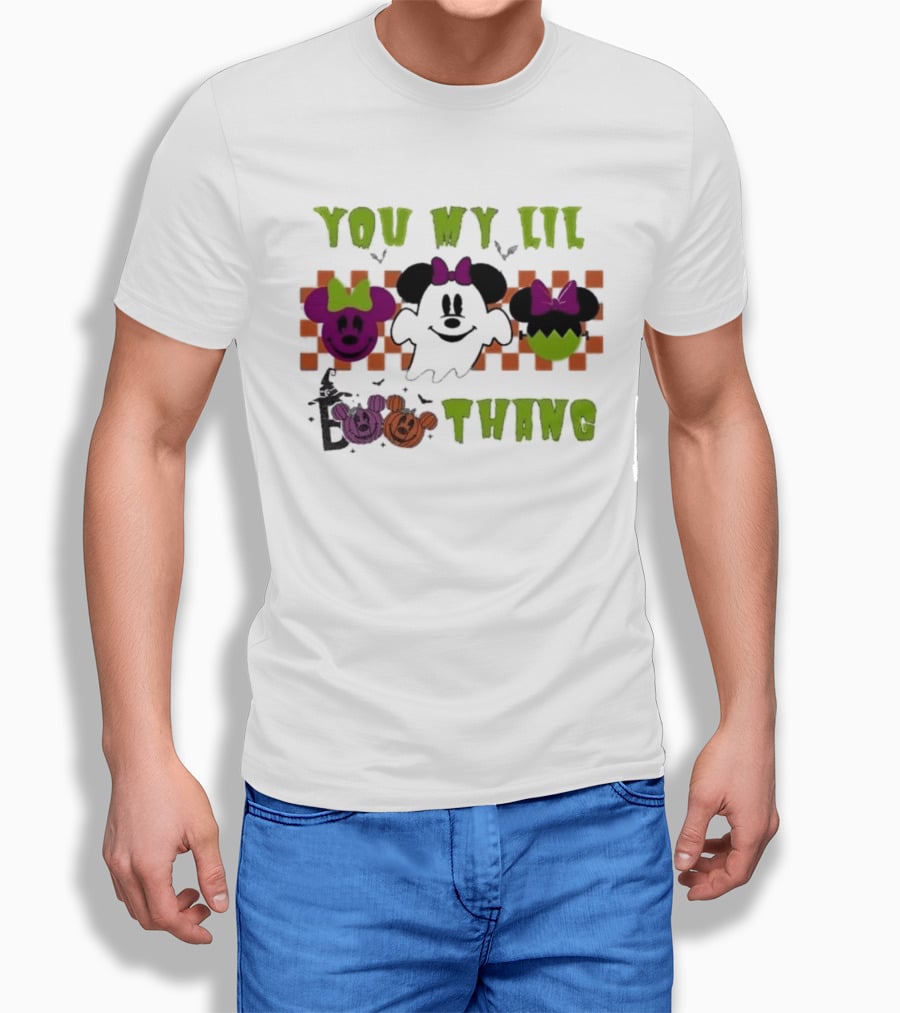You My Lil Boo Thang Halloween Minnie Mouse Ghost Pumpkins T-Shirt