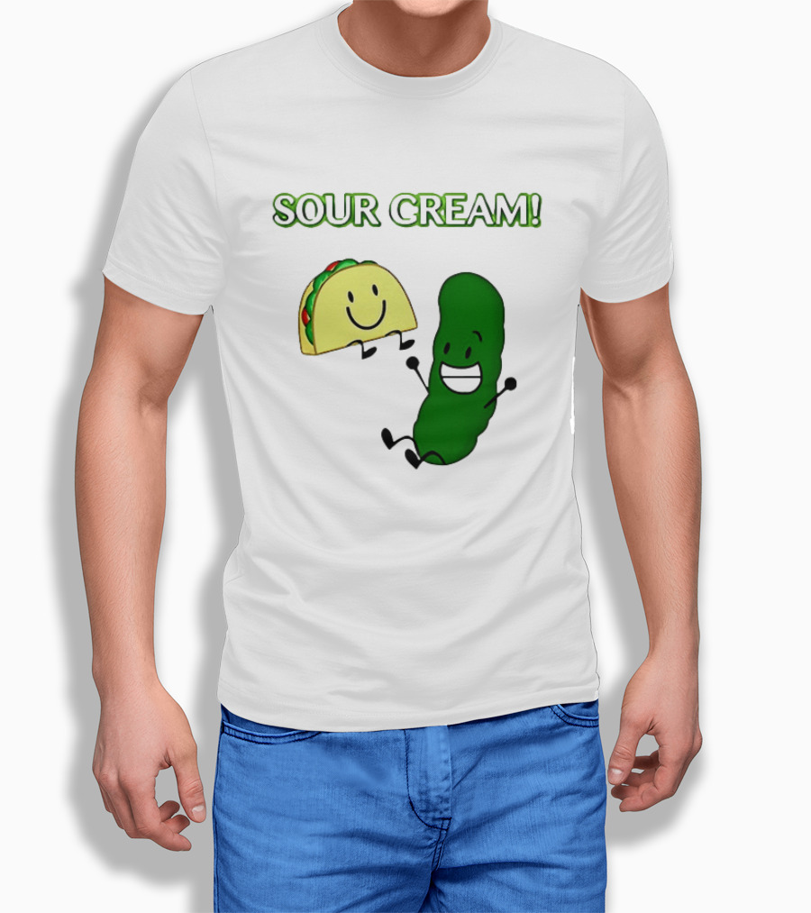 Sour Cream Pickle And Taco Happy Characters T-Shirt