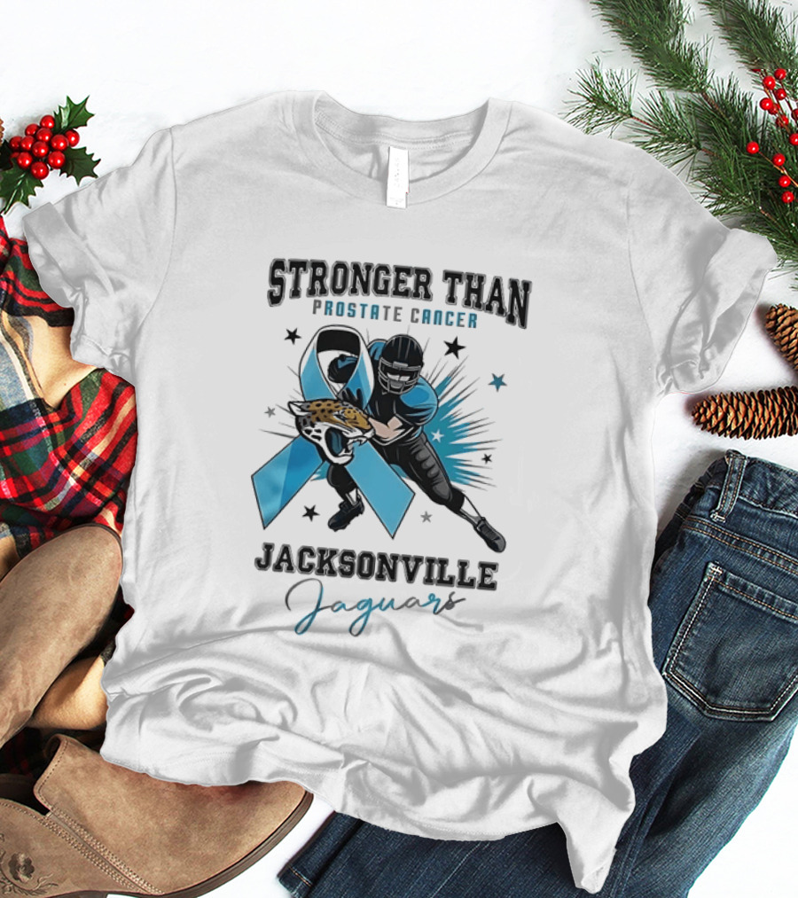 Jacksonville Jaguars Football Support Stronger Than Prostate Cancer Awareness T-Shirt