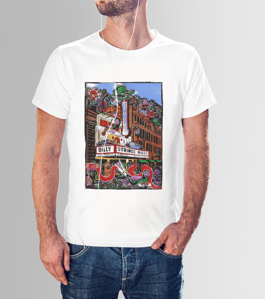 Billy Strings Live Tivoli Theatre Chattanooga Tennessee 2026 Psychedelic Concert T-Shirt