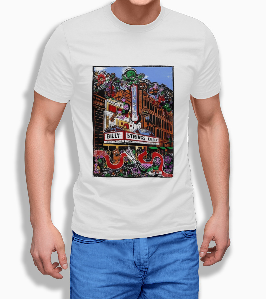 Billy Strings Live Tivoli Theatre Chattanooga Tennessee 2026 Psychedelic Concert T-Shirt