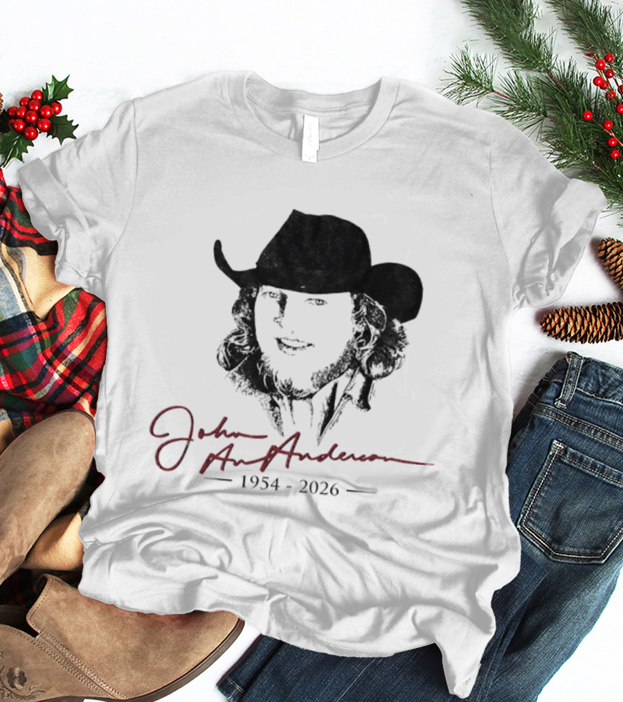 John Anderson 1954 2026 Memorial Cowboy Hat T-Shirt