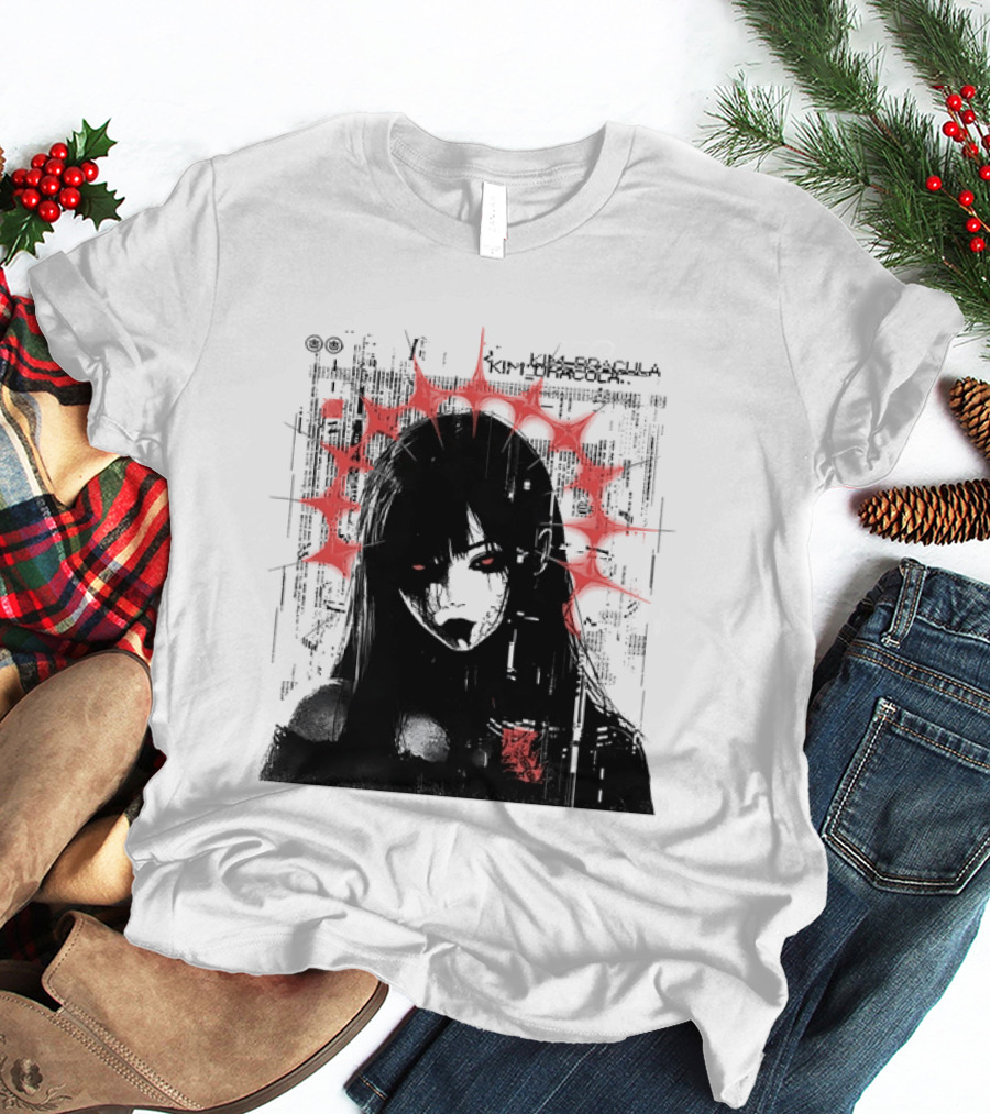 Kim Dracula Glitch Alternative Metal Red Star Burst T-Shirt