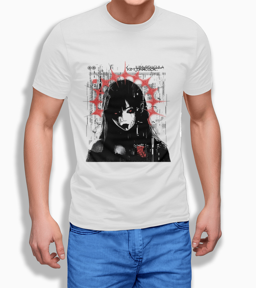 Kim Dracula Glitch Alternative Metal Red Star Burst T-Shirt