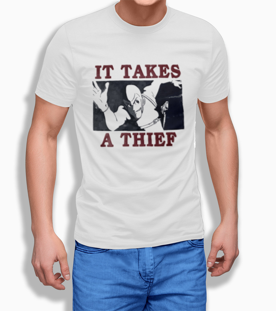 Lupin The Third It Takes A Thief Anime Man Reaching Out Gun T-Shirt