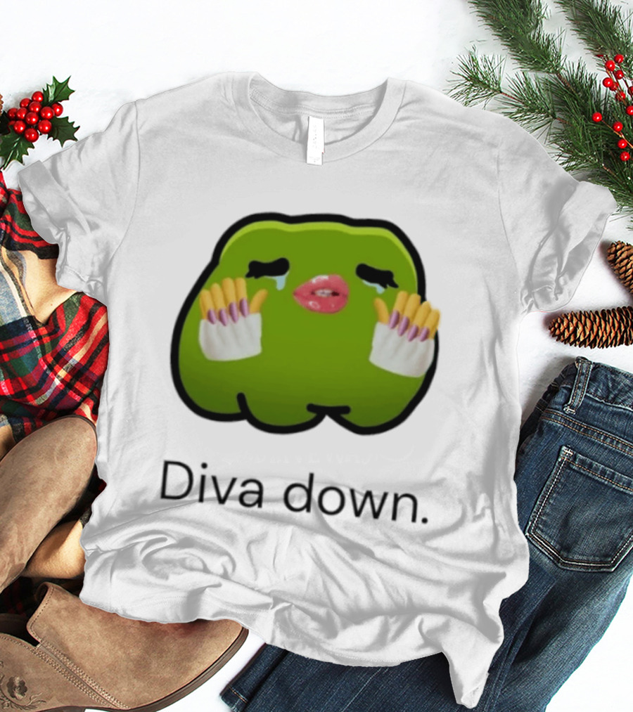 Diva Down Green Blob Meme I Have 1 Rule Tell Me Before I Find Out T-Shirt