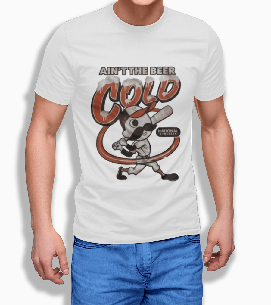 National Bohemian Mr Boh Ain't The Beer Cold Baseball T-Shirt