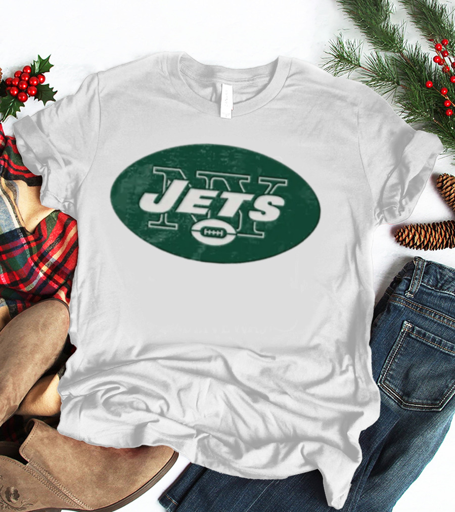New York Jets NY Football Team Iconic Emblem Oval T-Shirt