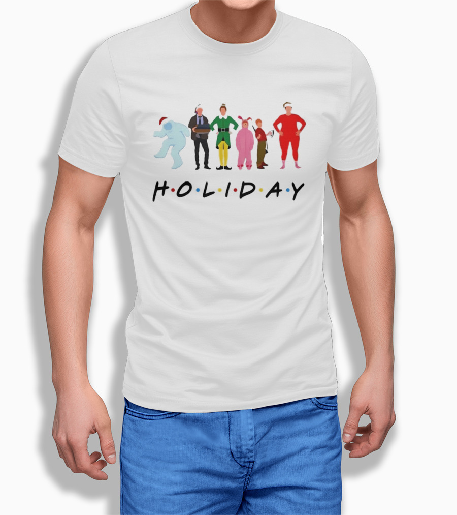 Holiday Movie Characters Mashup Christmas Movies Santa Costumes T-Shirt