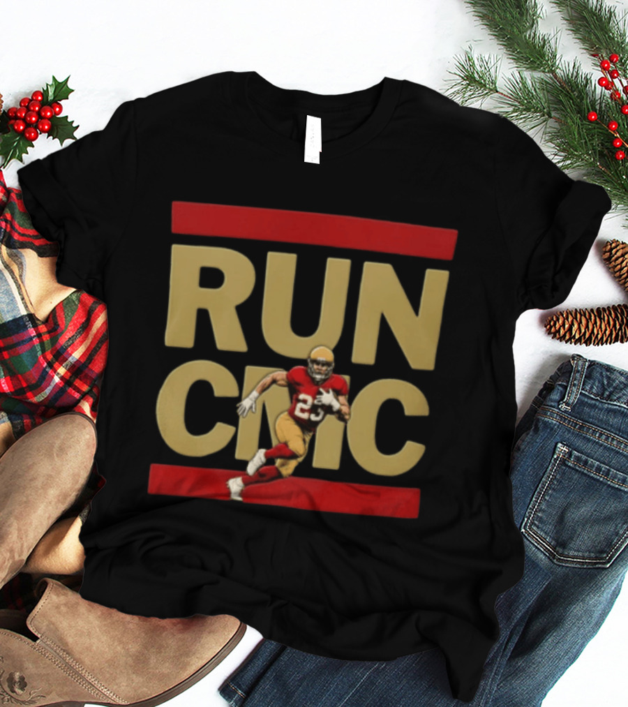 RUN CMC San Francisco 49ers Football Player Number 23 T-Shirt