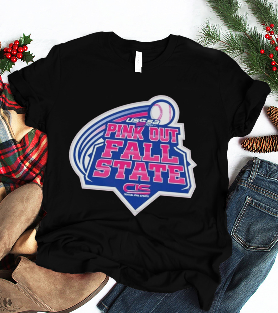 USSSA Iowa Pink Out Fall State Central Iowa Sports Baseball T-Shirt