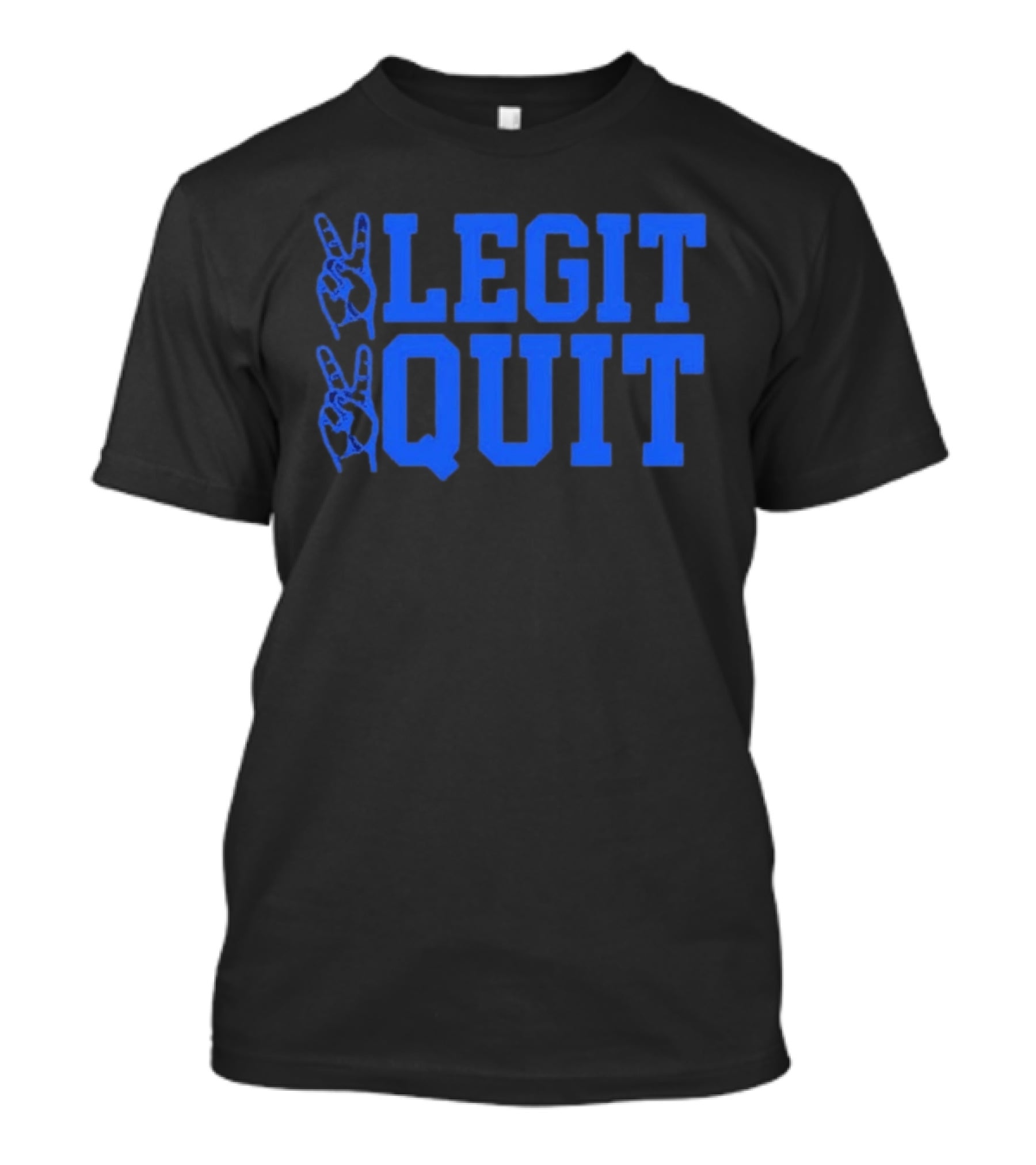 Kentucky 2 Legit 2 Quit UK Basketball Blue Hand Gesture T-Shirt