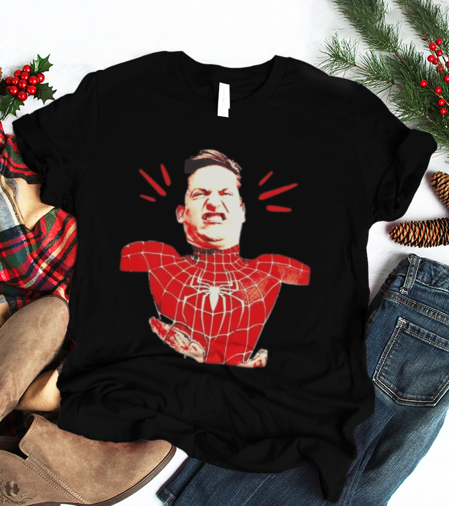 Tobey Maguire Spider Man Bootleg Marvel Red Web Suit T-Shirt