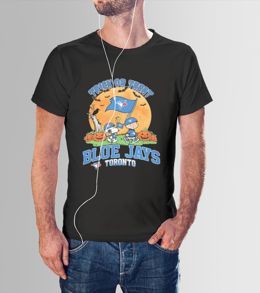 Trick Or Treat Toronto Blue Jays Peanuts Halloween T-Shirt