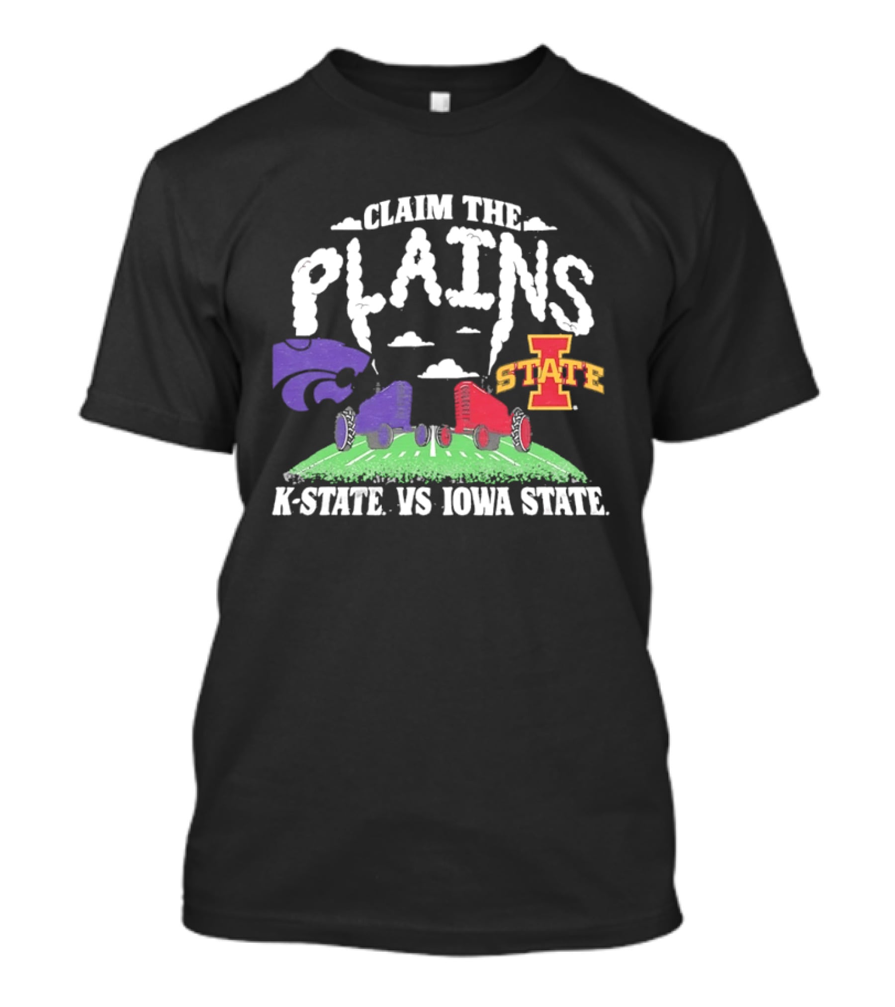 Claim The Plains K State Vs Iowa State Football Rivalry Wildcats Cyclones Showdown T-Shirt