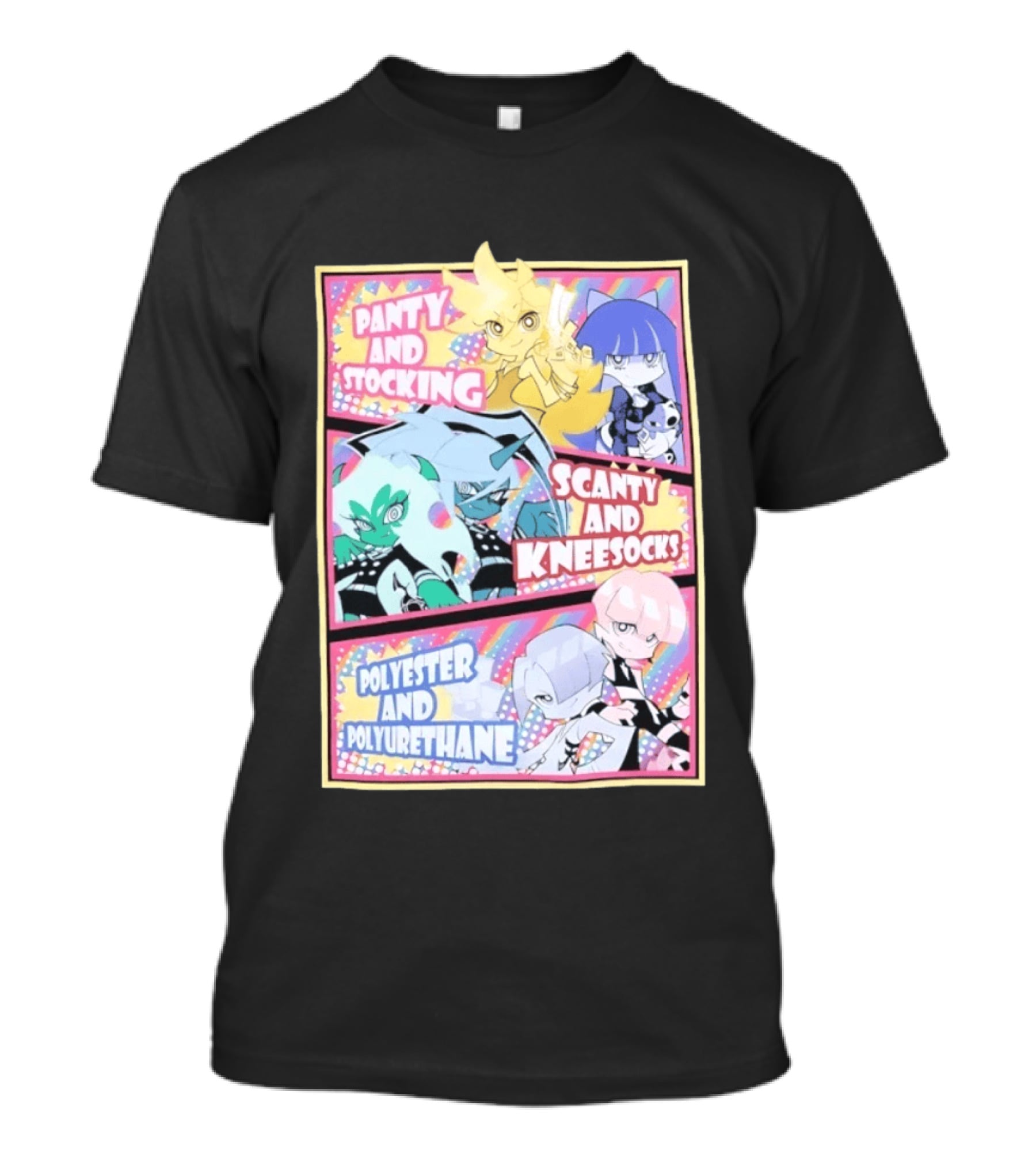 Panty And Stocking With Scanty And Kneesocks Polyester And Polyurethane T-Shirt